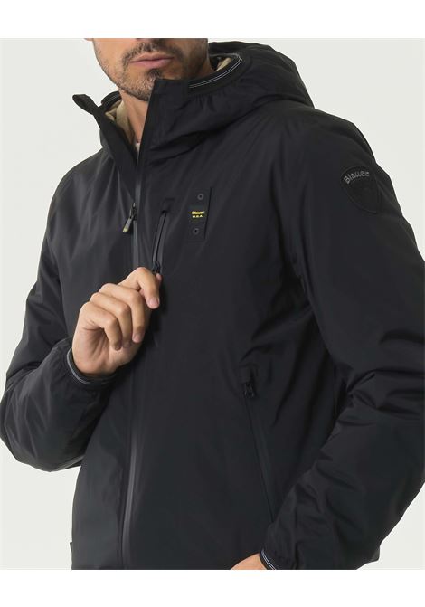 Giubbotto Devon con Cappuccio e Fodera in Pelliccia Ecologica BLAUER | Piumino | BLUC11083999