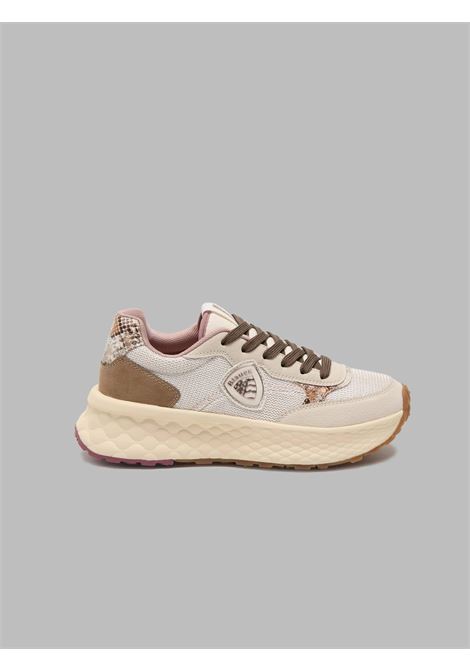 Sneaker Lynn01-PYT Grigio con Dettagli Pitonati e Suola Ibrida BLAUER | Scarpa | LYNN01/PYTCRE/BRW