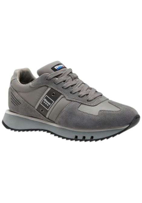 Sneakers Tokyo01-TAS Grigie in Pelle Scamosciata e Tessuto BLAUER | Scarpa | TOKYO01/TASGREY