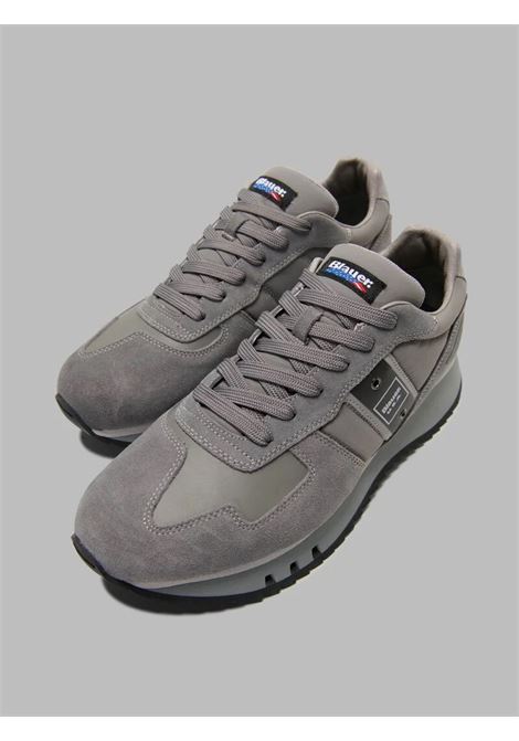 Sneakers Tokyo01-TAS Grigie in Pelle Scamosciata e Tessuto BLAUER | Scarpa | TOKYO01/TASGREY