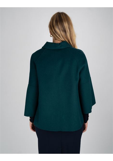 Giaccone Sartoriale Verde in Tessuto Double con Tasche e Bottoni ELENA MIRO | Giaccone | 8038Z000011N035