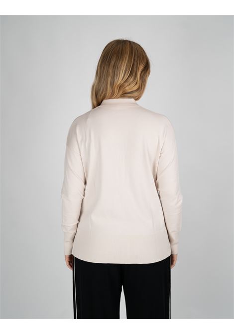 Polo Bianco Gesso in Viscosa EcoVero con Bottoni Monogram ELENA MIRO | Polo | M455Z000585N002