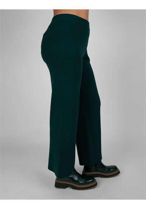Pantalone Verde Foresta in Viscosa a Gamba Larga ELENA MIRO | Pantalone | P618Z000118N035