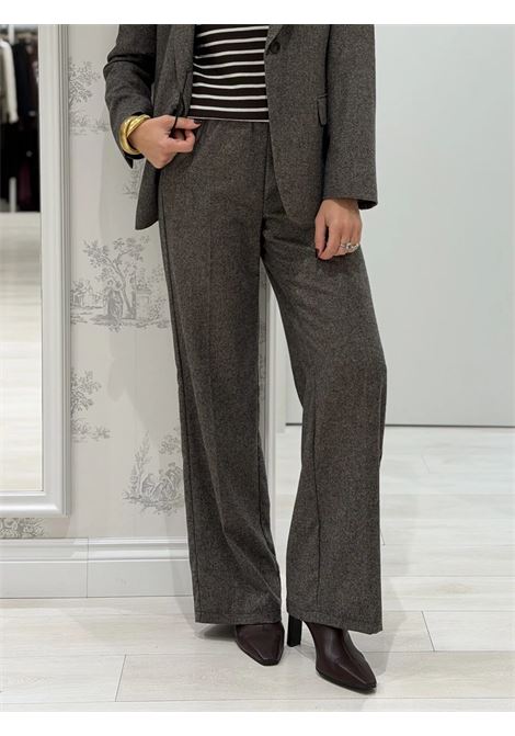 Pantaloni Abilita antracite in flanella leggera misto lana EMME DI MARELLA | Pantalone | ABILITA009