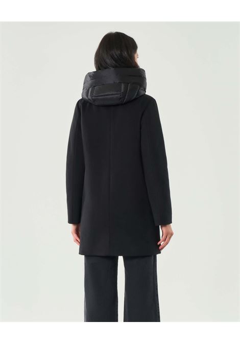 Piumino imbottito lungo Bacio blu in panno soft EMME DI MARELLA | Piumino | BACIO013