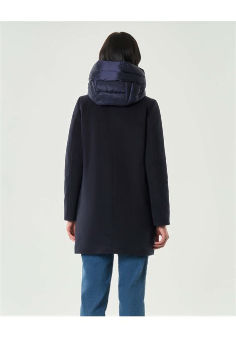 Piumino imbottito lungo Bacio blu in panno soft EMME DI MARELLA | Piumino | BACIO013