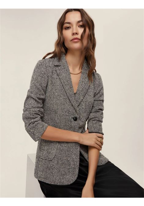 Giacca Dear nero/bianco in Stuoia Resca con Tasche Applicate EMME DI MARELLA | Giacca | DEAR001