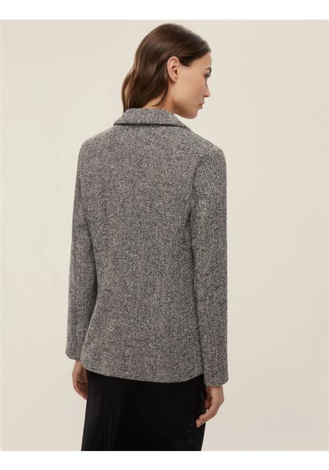 Giacca Dear nero/bianco in Stuoia Resca con Tasche Applicate EMME DI MARELLA | Giacca | DEAR001