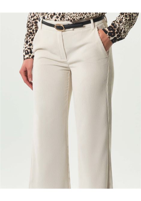 Pantalone Dritto in Velluto a Coste Destino Bianco Sporco EMME DI MARELLA | Pantalone | DESTINO002
