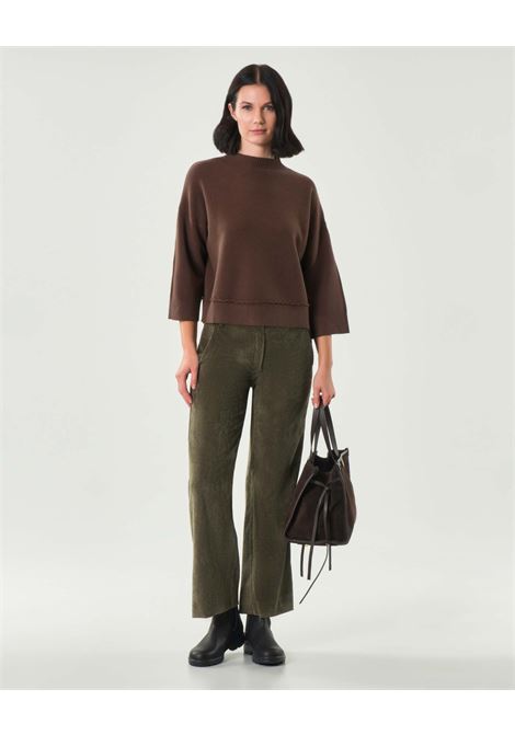 Pantalone Dritto in Velluto a Coste Destino verde khaki EMME DI MARELLA | Pantalone | DESTINO005