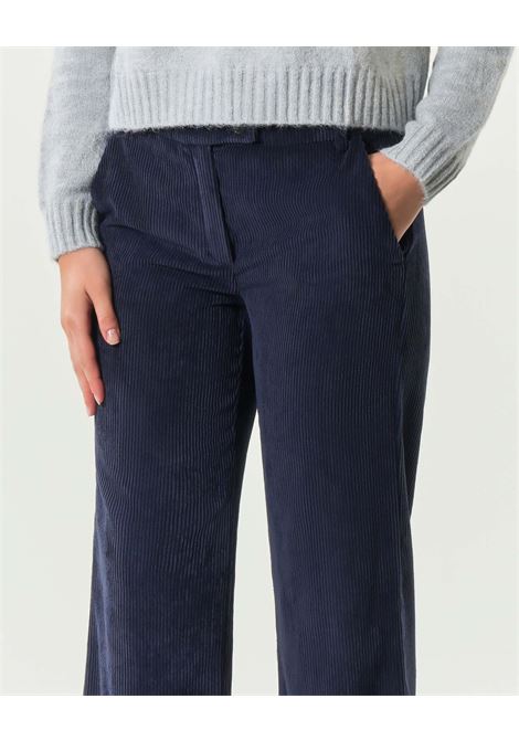 Pantalone Dritto in Velluto a Coste Destino blu EMME DI MARELLA | Pantalone | DESTINO008