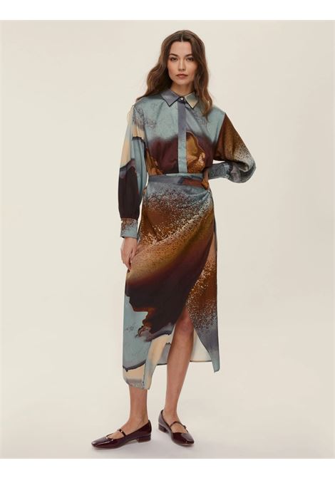 Abito Meringa carta da zucchero in twill tecnico con stampa astratta EMME DI MARELLA | Abito | MERINGA001