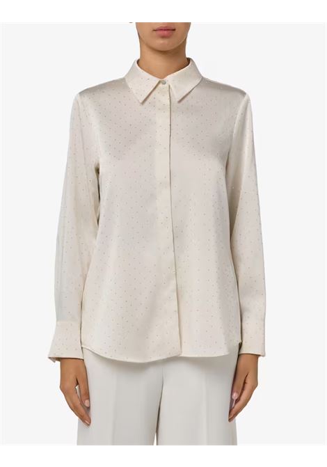Camicia in raso panna Rapa con strass argento EMME DI MARELLA | Camicia | RAPA001