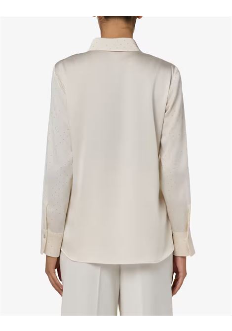 Camicia in raso panna Rapa con strass argento EMME DI MARELLA | Camicia | RAPA001