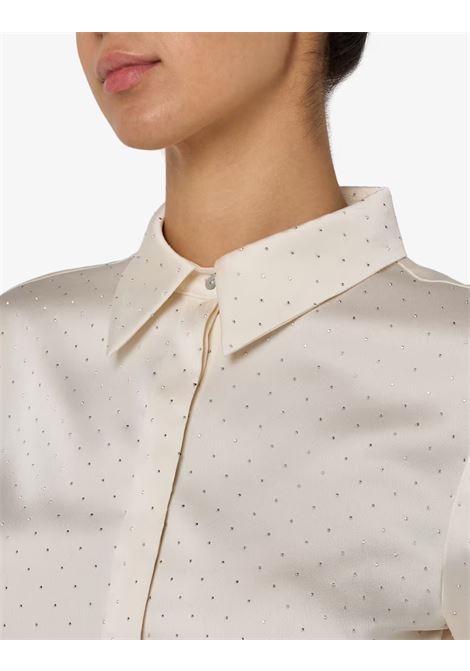 Camicia in raso panna Rapa con strass argento EMME DI MARELLA | Camicia | RAPA001