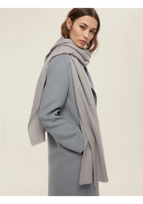 Stola Rinvio grigio chiaro in Tessuto con Filo di Lurex e Frange EMME DI MARELLA | Stola | RINVIO001