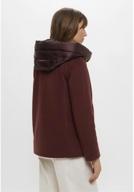 Giaccone Sorriso in Panno Soft Imbottito con Cappuccio bordeaux EMME DI MARELLA | Piumino | SORRISO007