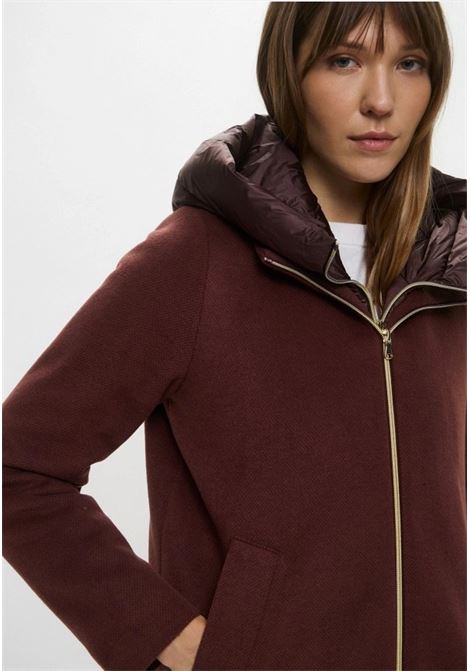 Giaccone Sorriso in Panno Soft Imbottito con Cappuccio bordeaux EMME DI MARELLA | Piumino | SORRISO007