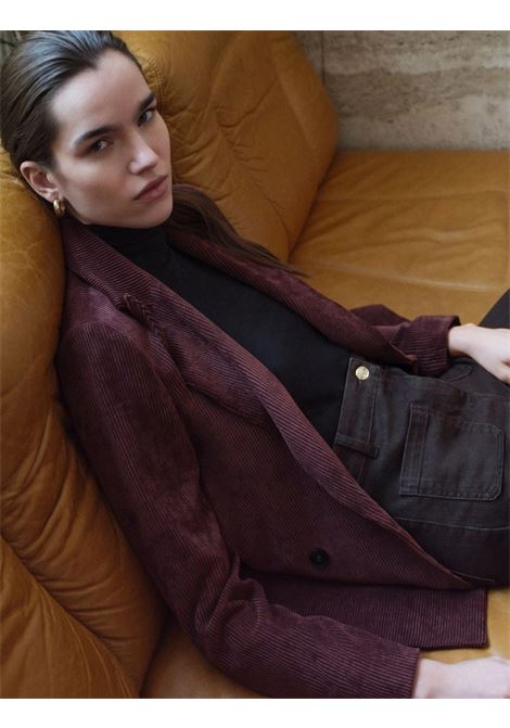 Giacca Topazio in Velluto a Coste Stretch Color Terracotta EMME DI MARELLA | Giacca | TOPAZIO004