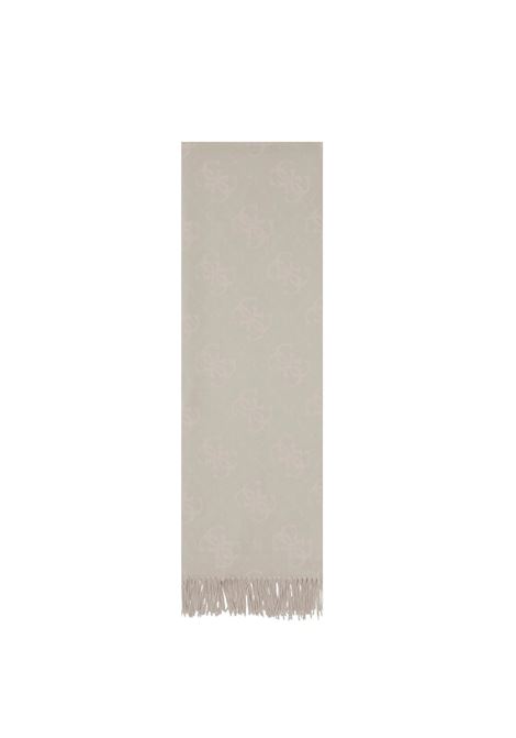 Sciarpa Mogly  grigia con Monogram All-Over e Frange GUESS | Sciarpa | AW5217VIS03GRY