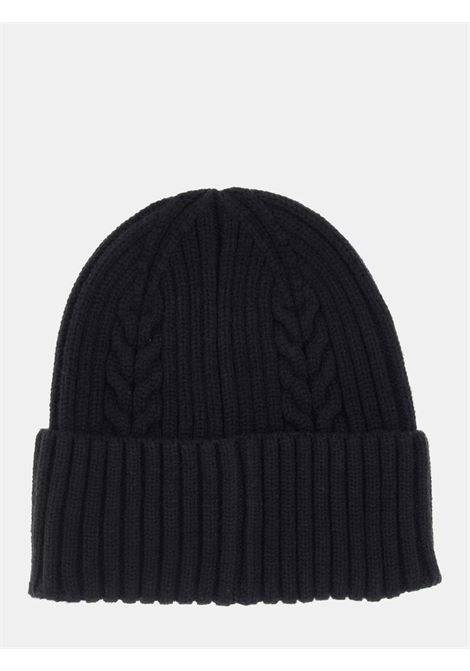 Cappello Knitted Beanie Nero in Maglia a Coste con Lettera G GUESS | Cappello | AW5381POL01BLA