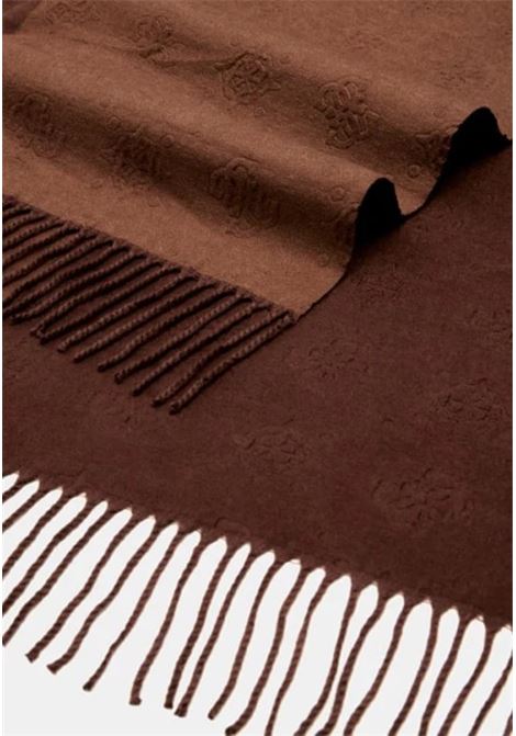 Sciarpa Donna cioccolata con Frange in Tessuto Morbido GUESS | Sciarpa | AW5419POL03CHO