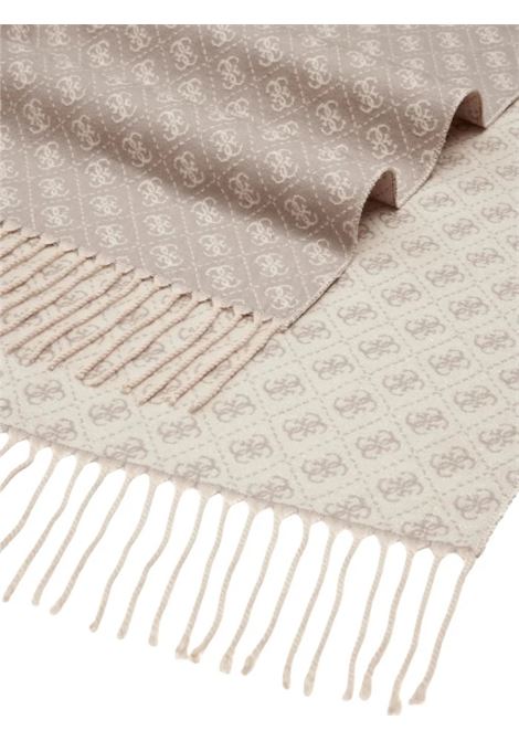 Sciarpa grigia con Monogram Beige e Frange GUESS | Sciarpa | AW5423POL03GRY