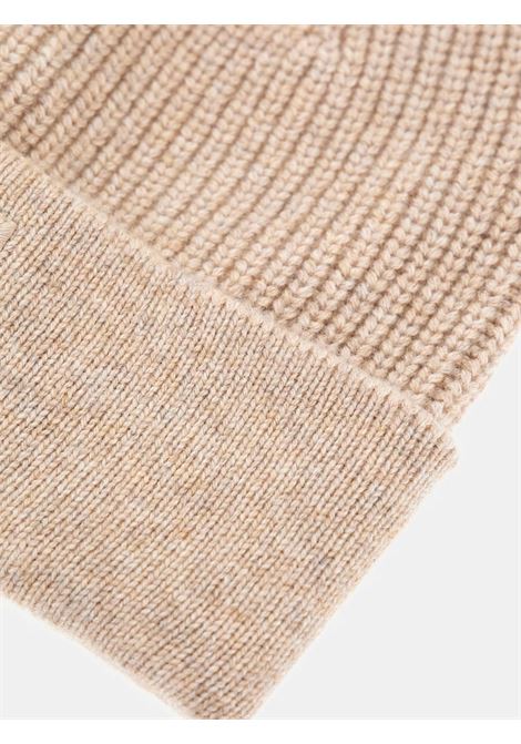 Cappello Brenton beige in Maglia a Coste con Patch Logo GUESS | Cappello | AW5436POL03TUP