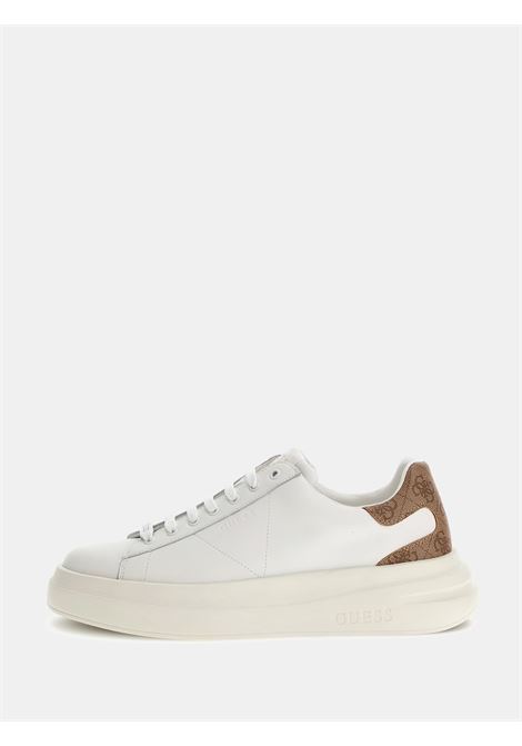 Sneaker Elba 4G Logo  bianca con dettagli e beige GUESS | Scarpa | FMPVIBFAL12WHITEBEIGE