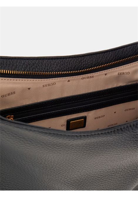 Borsa Camden Nera a Spalla con Maxi Fibbia G Dorata GUESS | Borsa | HWBB9308180BLA