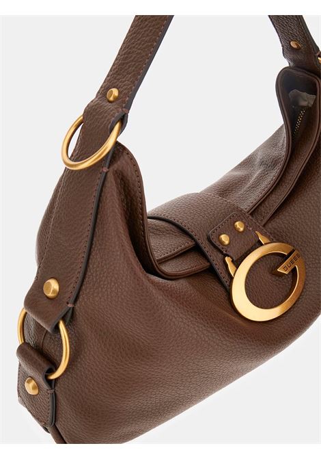 Borsa Guess Camden color caffè a Spalla con Maxi Fibbia G Dorata GUESS | Borsa | HWBB9308180ESP