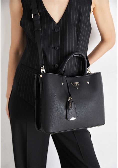 Borsa a Mano Meridian II Girlfriend Satchel Nera GUESS | Borsa | HWBG6974060BLA