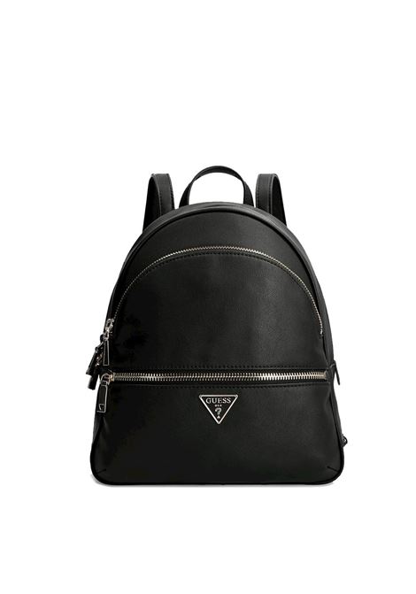 Zaino Manhattan II Large Backpack Nero in Ecopelle Liscia GUESS | Zaino | HWBG7118330BLA