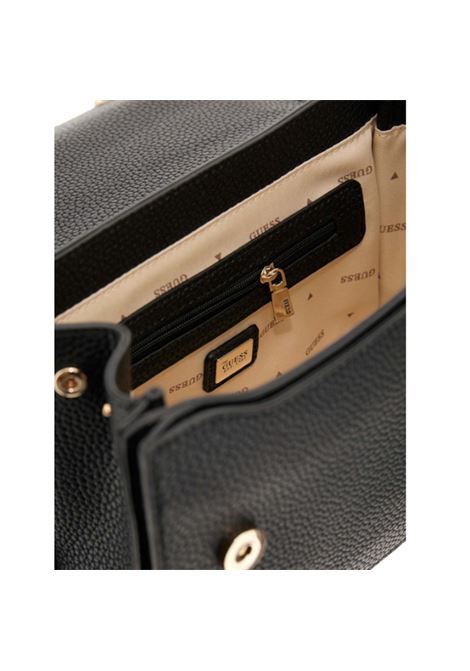 Borsa a Tracolla Calista Convertible Xbody Nera in con Catena Oro GUESS | Borsa | HWBG7334210BLA