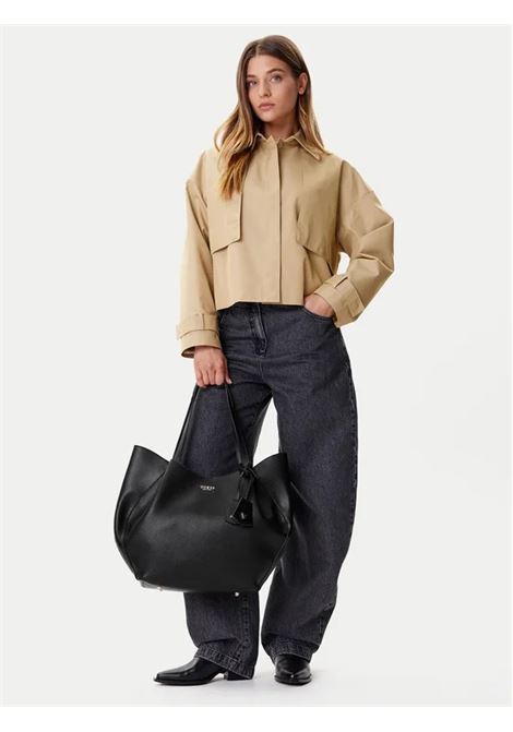 Shopper Amorette Nera in Similpelle con Charm Logato e Pochette GUESS | Borsa | HWBG7898240BLA