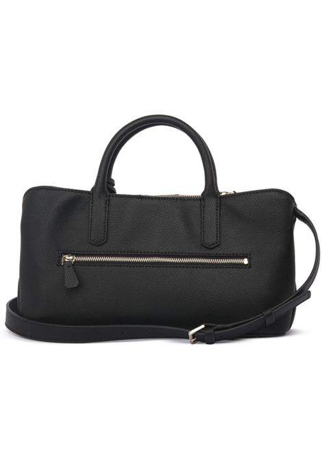 Borsa Gregoria Girlfriend Satchel Nera con Dettagli Dorati GUESS | Borsa | HWBG8546060BLA