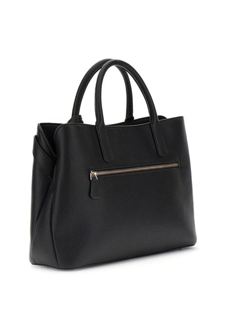 Borsa Gregoria LRG Girlfriend Satchel Nera con Dettagli Dorati GUESS | Borsa | HWBG8546070BLA