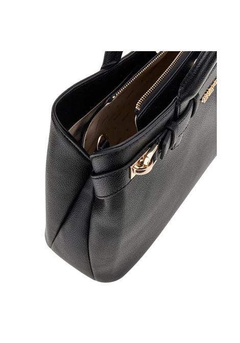 Borsa Gregoria LRG Girlfriend Satchel Nera con Dettagli Dorati GUESS | Borsa | HWBG8546070BLA