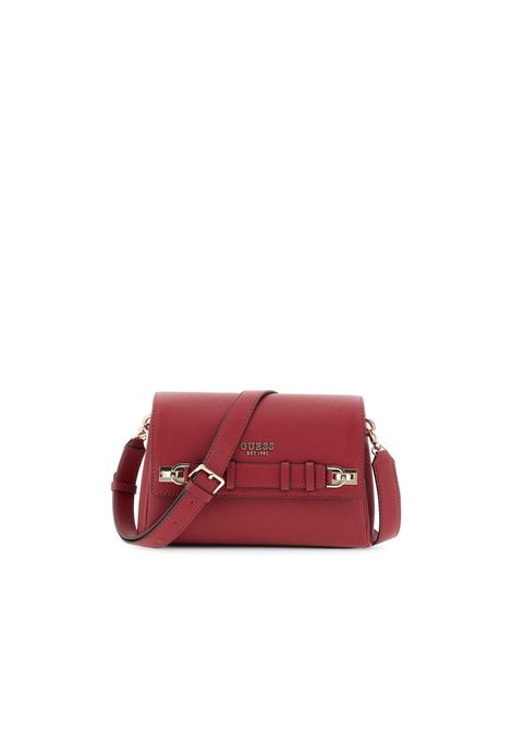 Borsa Gregoria Flap Crossbody rossa in Similpelle con Dettagli Dorati GUESS | Borsa | HWBG8546200RED