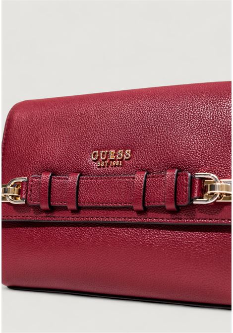 Borsa Gregoria Flap Crossbody rossa in Similpelle con Dettagli Dorati GUESS | Borsa | HWBG8546200RED