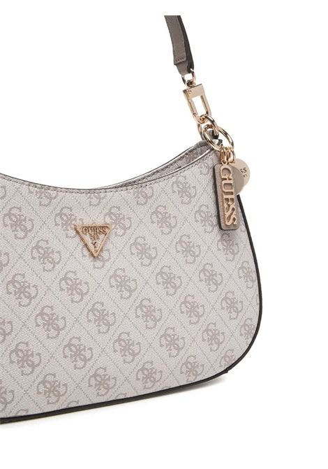 Borsa a spalla Noelle II Top Zip Shoulder Bag Dark Taupe con Logo GUESS | Borsa | HWBG9672180DKO
