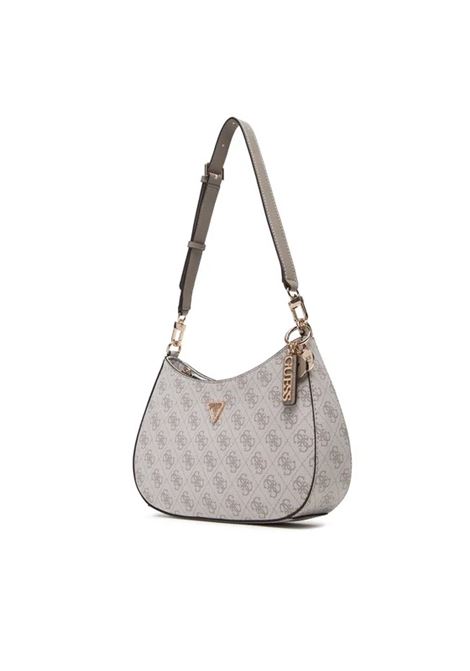 Borsa a spalla Noelle II Top Zip Shoulder Bag Dark Taupe con Logo GUESS | Borsa | HWBG9672180DKO
