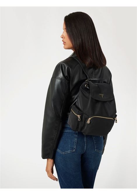 Zaino Eco Gemma Nero in Materiale Riciclato con Coulisse GUESS | Zaino | HWEYG839532BLA