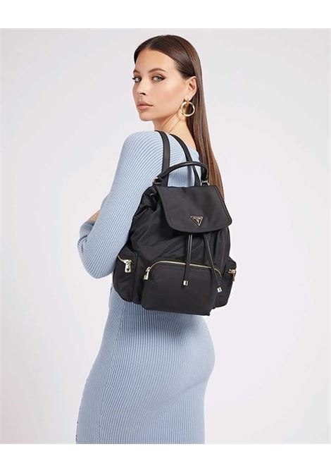 Zaino Eco Gemma Nero in Materiale Riciclato con Coulisse GUESS | Zaino | HWEYG839532BLA