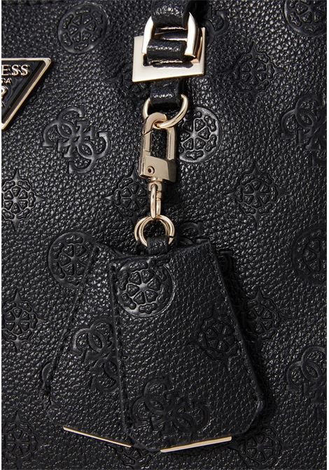 Borsa Cresidia II Society Satchel Nera con Logo Monogram 4G GUESS | Borsa | HWPD9888070BLO