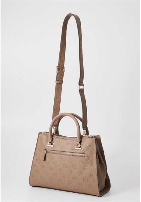Borsa Cresidia II Society Satchel dark taupe con Logo Monogram 4G GUESS | Borsa | HWPD9888070DKO