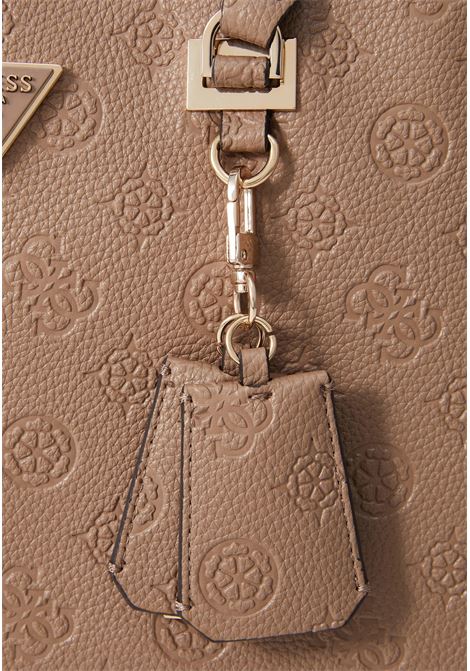 Borsa Cresidia II Society Satchel dark taupe con Logo Monogram 4G GUESS | Borsa | HWPD9888070DKO