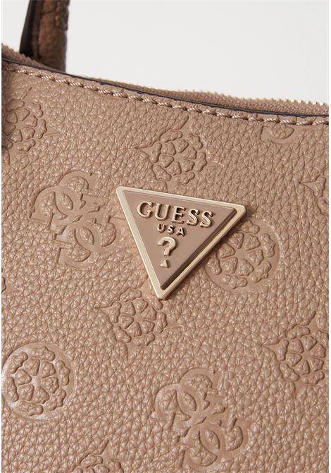 Borsa Cresidia II Society Satchel dark taupe con Logo Monogram 4G GUESS | Borsa | HWPD9888070DKO