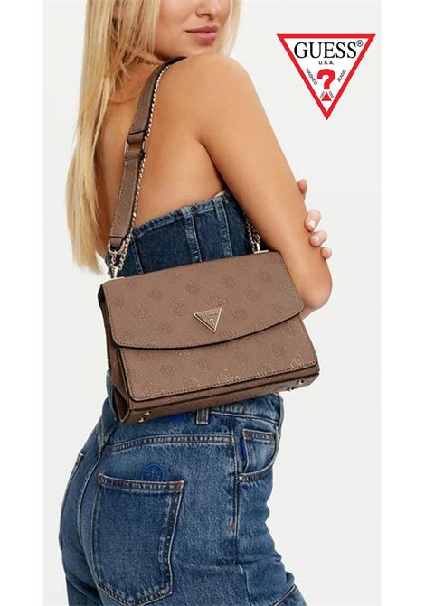 Borsa CRESIDIA II CNVRTBL XBODY FLAP dark taupe GUESS | Borsa | HWPD9888210DKO
