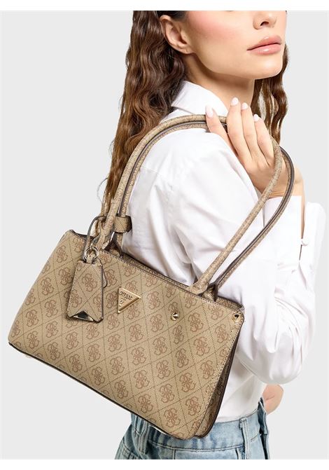 Borsa a spalla Meridian II Shoulder Satchel beige latte GUESS | Borsa | HWSG6974090LTL